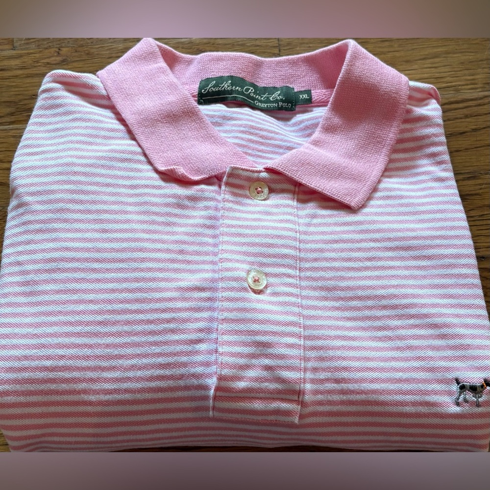 Southern Point Greyton SS Polo, Pink/white, Size XXL, NWOT